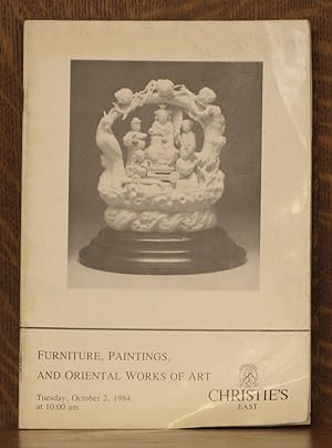 FURNITURE, PAINTINGS, AND ORIENTAL WORKS OF ART, CHRISTIE'S EAST, OCTOBER 2, 1984