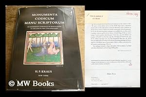 Seller image for Monumenta codicum manu scriptorum : an exhibition catalogue of manuscripts of the 6th to the 17th centuries from the libraries of the monasteries of St. Catherine, Mount Sinai; Monte Cassino; Lorsch; Nonantola. for sale by MW Books