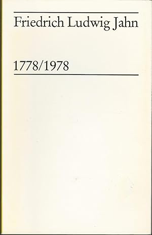 Seller image for Friedrich Ludwig Jahn, 1778/1978 for sale by Dorley House Books, Inc.