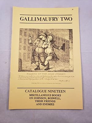 Imagen del vendedor de Gallimaufry Two Catalogue Nineteen Miscellaneous Books On Johnson, Boswell, Their Friends and Enemies a la venta por WellRead Books A.B.A.A.