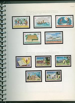 Image du vendeur pour Pacific Islands Stamp Album Containing Stamps From Gilbert & Ellice Islands; The Gilbert Islands From 1976; Tuvalu From 1976 mis en vente par Little Stour Books PBFA Member