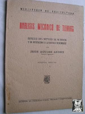 Seller image for ANLISIS MECNICO DE TIERRAS. Estudio del mtodo Wiegner y su aplicacin a la escala de Kopecky for sale by Librera Maestro Gozalbo