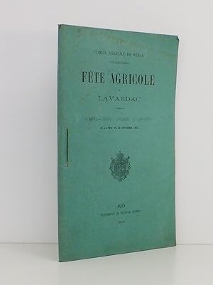 Fête agricole de Lavardac - Compte-rendu, Discours et Rapports de la Fête du 24 septembre 1865