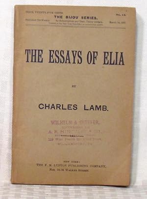 lamb essays of elia summary