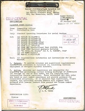 Standard Operating Procedures for Aerial Warfare - SQUADRON ORDER 03310.1, 28 January 1968: MARIN...