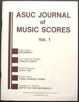 Seller image for ASUC Journal of Music Scores Vol. 1 for sale by Hall of Books