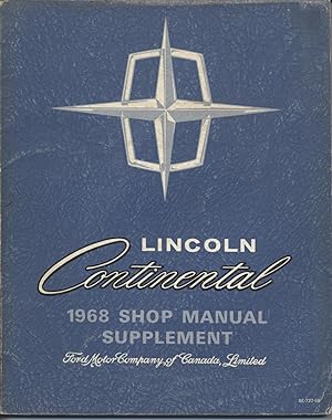Lincoln Continental 1968 Shop Manual Supplement