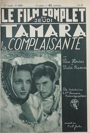 Seller image for TAMARA LA COMPLAISANTE : Le Film Complet du Jeudi n2103 du 5-5-1938 for sale by Bouquinerie L'Ivre Livre