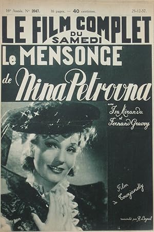 Seller image for LE MENSONGE DE NINA PETROVNA : Le Film Complet du Samedi n2047 du 25-12-1937 for sale by Bouquinerie L'Ivre Livre