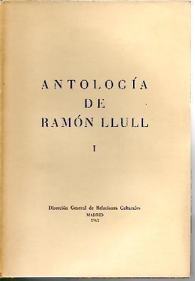 Seller image for ANTOLOGIA DE RAMON LLULL. for sale by Librera Javier Fernndez