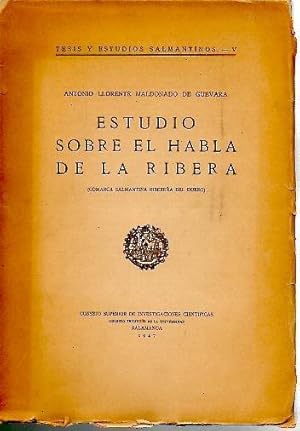 Image du vendeur pour ESTUDIO SOBRE EL HABLA DE LA RIBERA (COMARCA SALMANTINA RIBEREA DEL DUERO). mis en vente par Librera Javier Fernndez