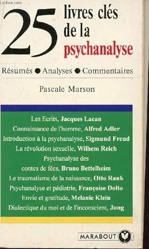 Imagen del vendedor de 25 LIVRES CLES DE LA PSYCHANALYSE / RESUMES, ANALYSES, COMMENTAIRES. a la venta por Le-Livre