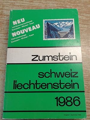 Katalogue Schweiz Liechtenstein Campione Und Vereinte Nationen, Genf 1986