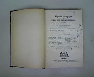 Image du vendeur pour Allgemeine Bibliographie der Staats- und Rechtswissenschaften. XXXI. Jahrgang 1898, No. 1 und 2, Januar-Februar. bersicht der auf diesen Gebieten im deutschen und auslndischen Buchhandel neu erschienenen Literatur. mis en vente par Antiquariat Bookfarm