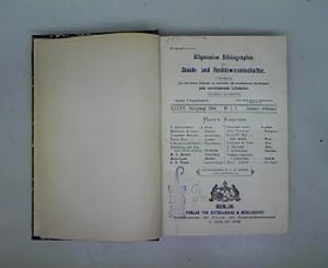 Immagine del venditore per Allgemeine Bibliographie der Staats- und Rechtswissenschaften. XXXVII. Jahrgang 1904, No. 1 und 2, Januar-Februar. bersicht der auf diesen Gebieten im deutschen und auslndischen Buchhandel neu erschienenen Literatur. venduto da Antiquariat Bookfarm