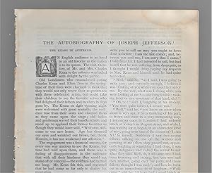 Seller image for The Autobiography Of Joseph Jefferson, Part VIII for sale by Legacy Books II