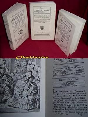 Imagen del vendedor de LES CONTEMPORAINES. ---------- 3 volumes / 3 : -- TOME 1 , ou Avantures des plus jolies femmes de l ge prsent ----- TOME 2 , Du commun ou Avantures des belles Marchandes , ouvrires , Etc , de l'ge prsent . ----- TOME 3 , Ou Avantures des Joilies- Femmes de l'ge actuel , fuivant la gradation des principaux Etats de la socit . a la venta por Okmhistoire