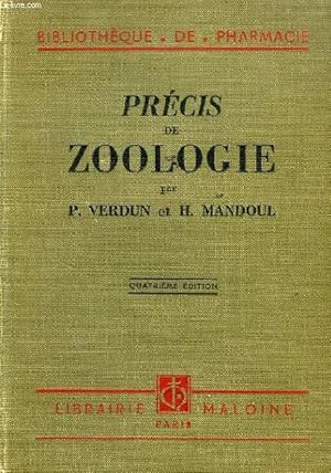 Bild des Verkufers fr PRECIS DE ZOOLOGIE zum Verkauf von Le-Livre