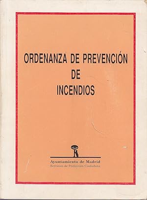 ORDENANZA DE PREVENCION DE INCENDIOS -Con cuadros y planos