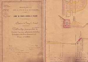 Imagen del vendedor de Ligne de Paray le Monial  Roanne - Station Paray Le Monial - Profil en long des conduites d'eau pour alimentation de la Grue hydraulique et ses bornes fontaines de la remise annulaire a la venta por JOIE DE LIRE