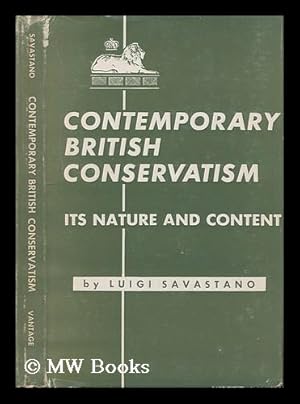 Imagen del vendedor de Contemporary British conservatism a la venta por MW Books Ltd.