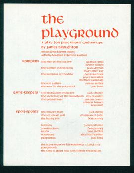Poster for The Playground: A Play for Precarious Grown-Ups.