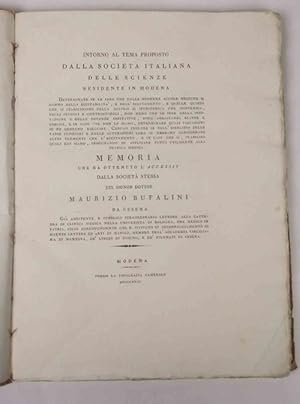 Intorno al tema proposto dalla Società Italiana delle Scienze residente in Modena. Determinare se...