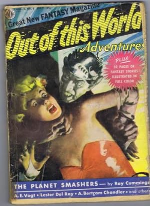 Seller image for OUT OF THIS WORLD ADVENTURES (Avon Pub.; PULP Magazine) Volume-1 #1 (JULY/1950) 32 Page color comic includes; Man-Eating Lizards by Ray Cummings and CROM THE BARBARIAN by Gardner Fox; for sale by Comic World