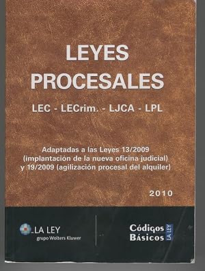 Image du vendeur pour LEYES PROCESALES. LEC - LECrim - LJCE - LPL Coleccin Cdigos Bsicos. 3 Reimpresin. Buen estado mis en vente par Librera Hijazo