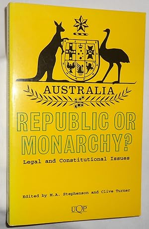 Seller image for Australia - Republic or Monarchy for sale by E. Manning Books