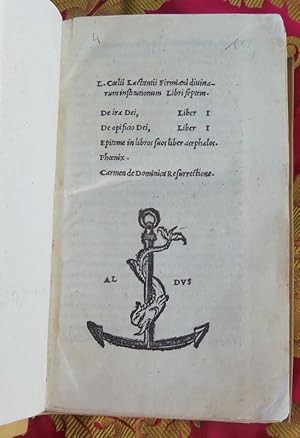 Divinarum institutionum libri septem.(segue) Tertullianus " apologeticon"