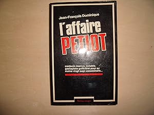 Image du vendeur pour L'AFFAIRE PETIOT mis en vente par Le temps retrouv