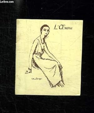 Imagen del vendedor de PROGRAMME. L OEUVRE. 1893 - 1945. a la venta por Le-Livre