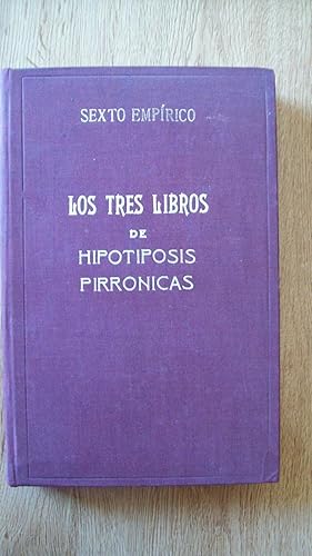 LOS TRES LIBROS DE HIPOTIPOSIS PIRRÓNICAS