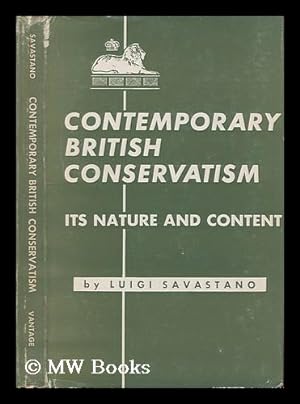 Imagen del vendedor de Contemporary British conservatism a la venta por MW Books