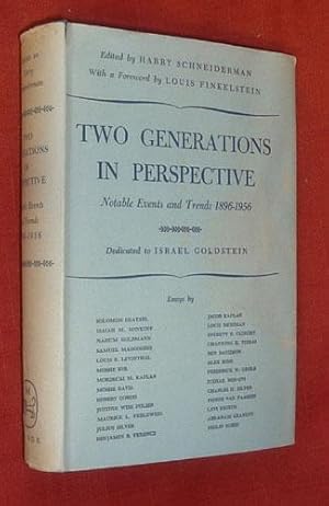 Seller image for TWO GENERATIONS IN PERSPECTIVE. Notable Events and Trends 1896-1956. for sale by Portman Rare Books