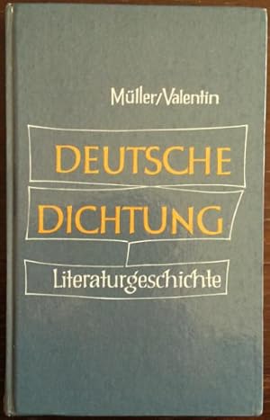 Bild des Verkufers fr Deutsche Dichtung. Kleine Geschichte unserer Literatur.' zum Verkauf von buch-radel