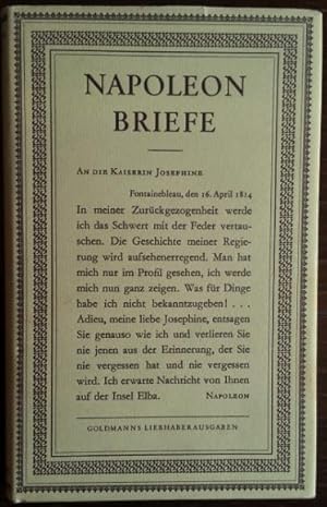 Bild des Verkufers fr Napoleon. Briefe. Aus dem Briefwechsel des groen Korsen. zum Verkauf von buch-radel