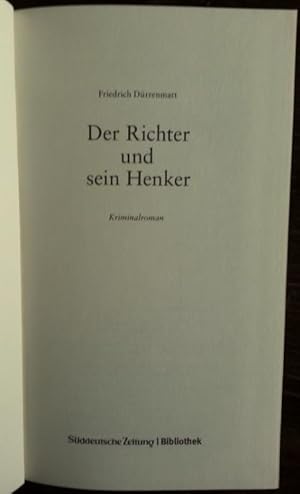 Seller image for Der Richter und sein Henker. Kriminalroman. for sale by buch-radel