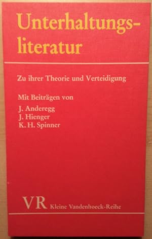 Image du vendeur pour Unterhaltungsliteratur. Zu ihrer Theorie u. Verteidigung. mis en vente par buch-radel