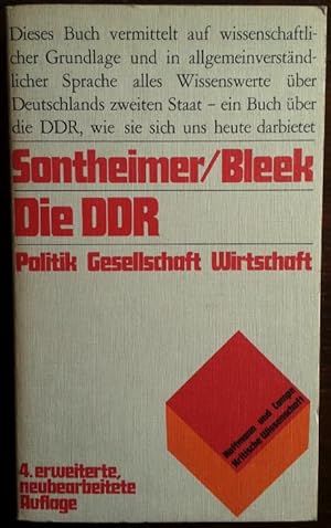 Bild des Verkufers fr Die DDR. Politik Gesellschaft Wirtschaft. zum Verkauf von buch-radel