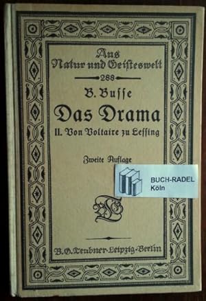 'Das Drama. II. Von Voltaire zu Lessing.'