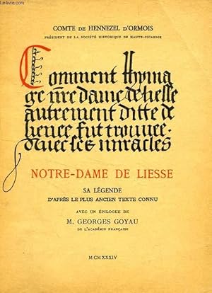 Imagen del vendedor de LEGENDE DE NOTRE-DAME DE LIESSE a la venta por Le-Livre