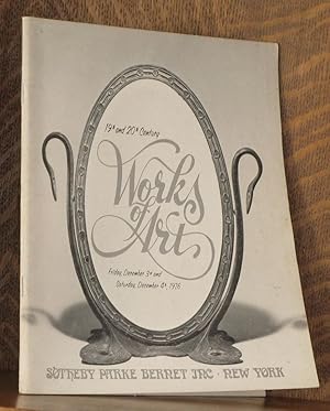 19TH AND 20TH CENTURY WORKS OF ART, SOTHEBY'S, DECEMBER 3 1976