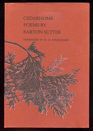 Bild des Verkufers fr Cedarhome: Poems zum Verkauf von Between the Covers-Rare Books, Inc. ABAA
