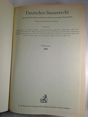 Deutsches Steuerrecht. - 28. Jg. / 1990.