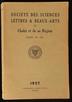 Bild des Verkufers fr SOCIETE DES SCIENCES, LETTRES ET BEAUX-ARTS DE CHOLET ET DE SA REGION 1957. zum Verkauf von Librairie Franck LAUNAI