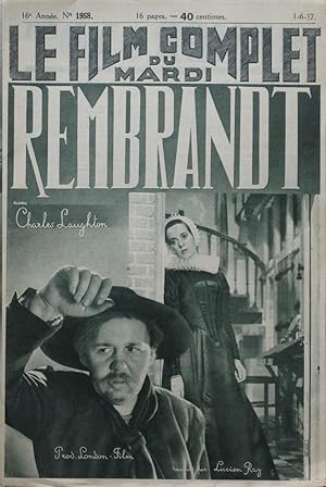Seller image for REMBRANDT : Le Film Complet du Mardi n1958 du 1-6-1937 for sale by Bouquinerie L'Ivre Livre