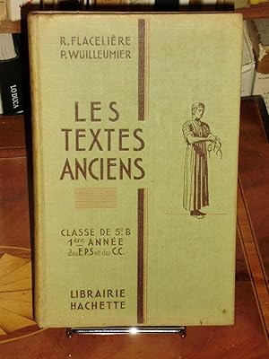 Textes Anciens Classe De Cinquième B 1re Année Des Eps et Cc