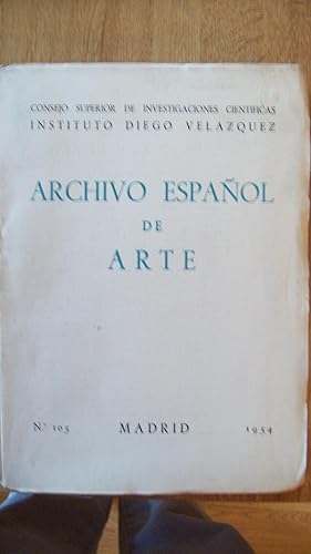 ARCHIVO ESPAÑOL DE ARTE. TOMO XXVII. Nº 105-106-107-108 (Año completo) 4 vols.
